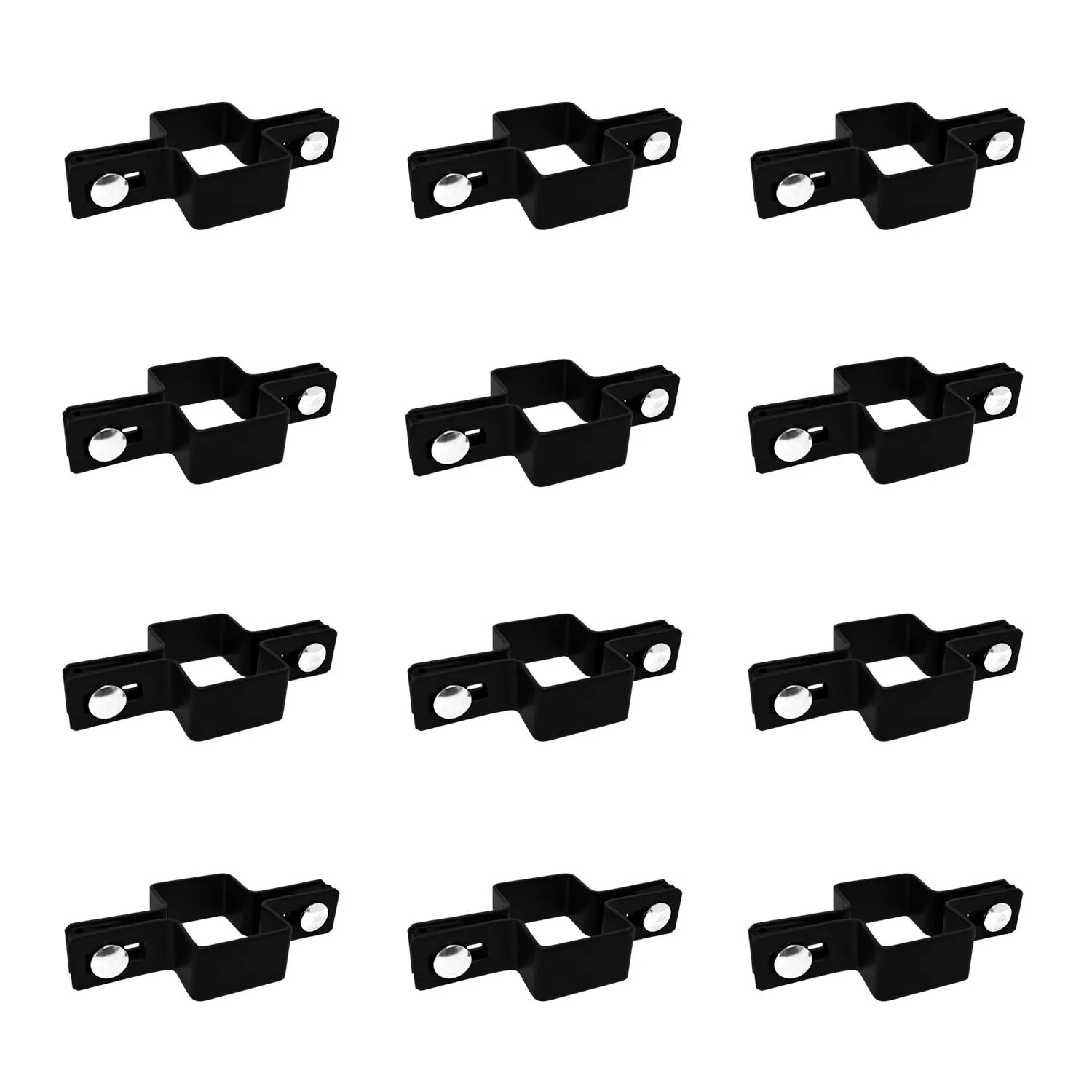 Obejma pośrednia czarna matowa 4 x 6 cm - 25 szt.