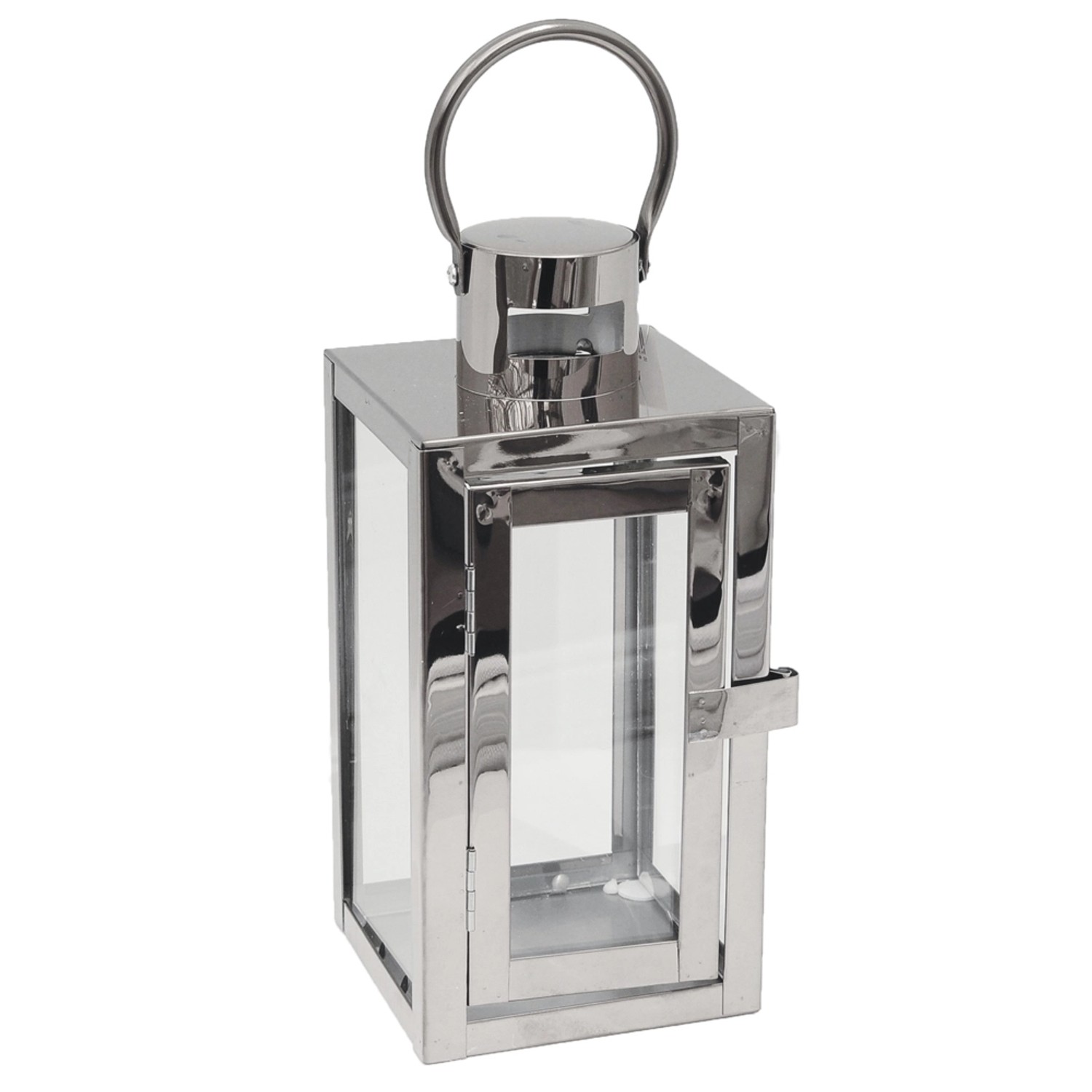 Latarnia Barcelona na świece S srebrna wys.23cm