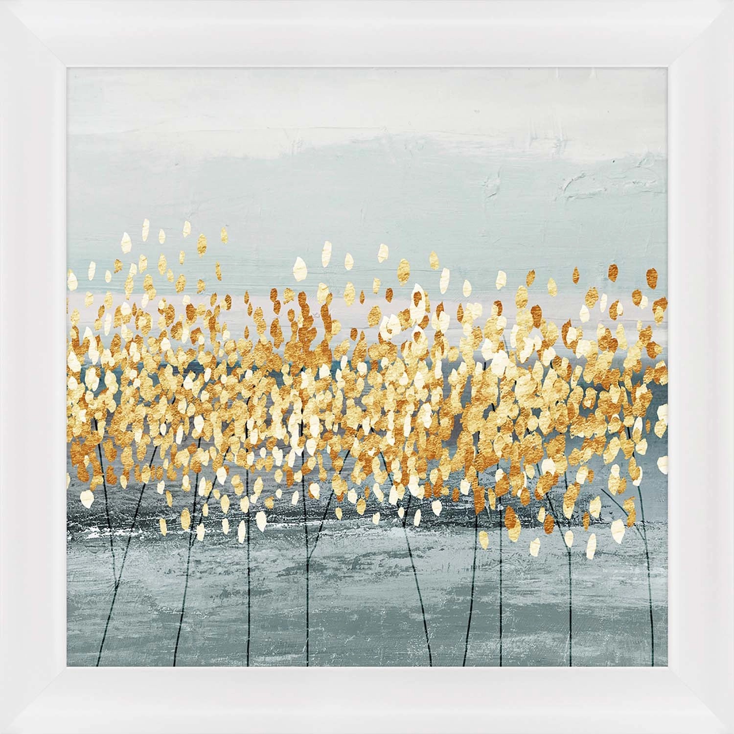 ARS LONGA Obraz GOLDEN TREE LEAVES 83 x 83 cm