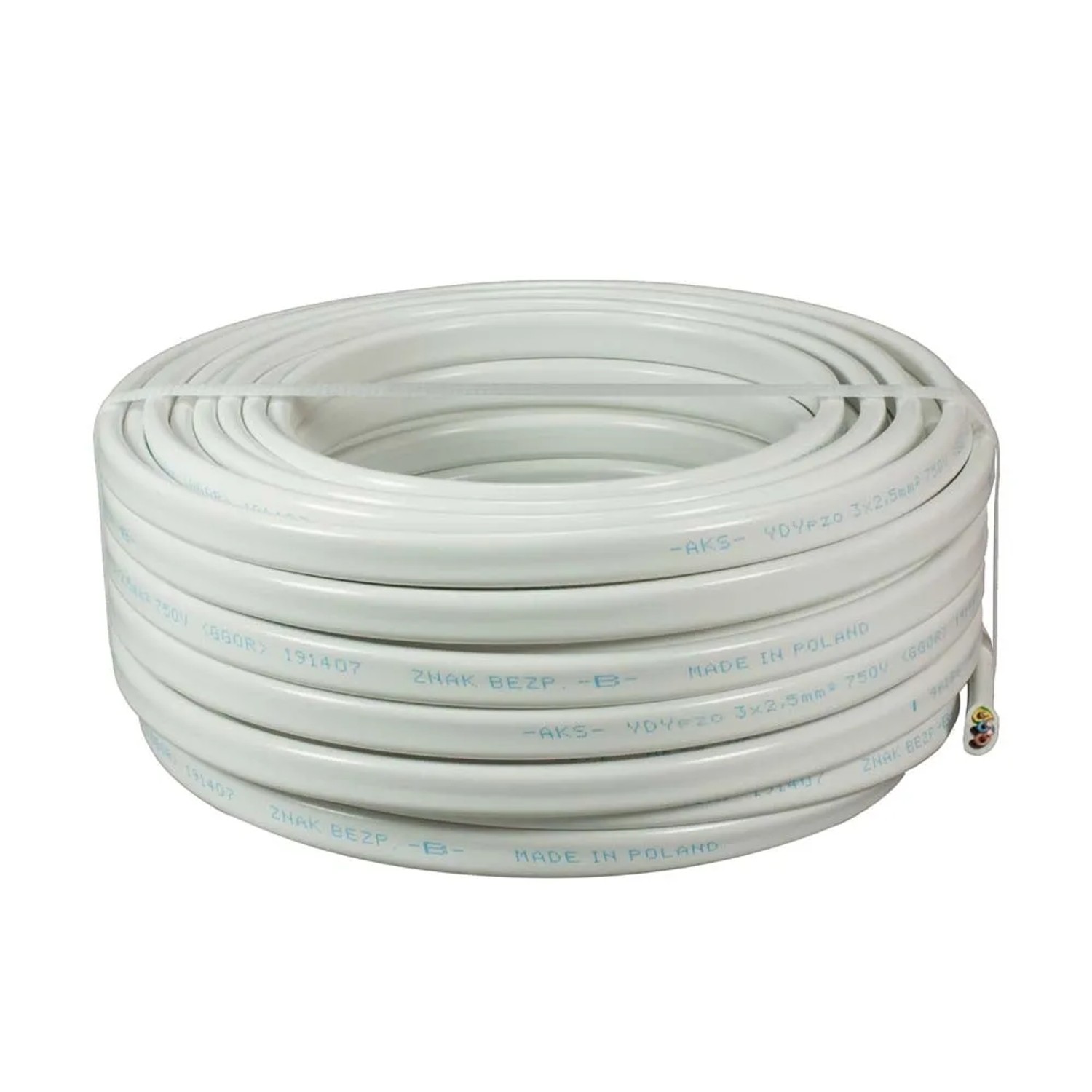 AKS Zielonka Przewód YDYp 3x2,5 mm2 450/750 V 25 m