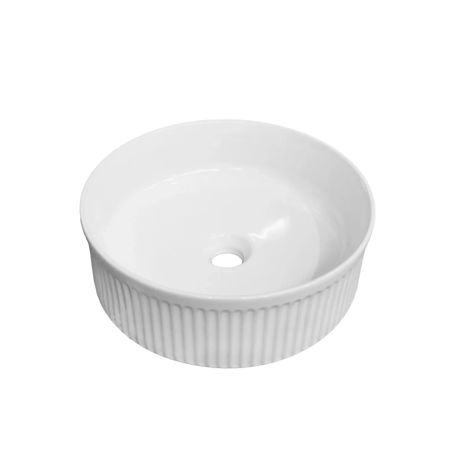 Umywalka ryflowana GLORIA biała