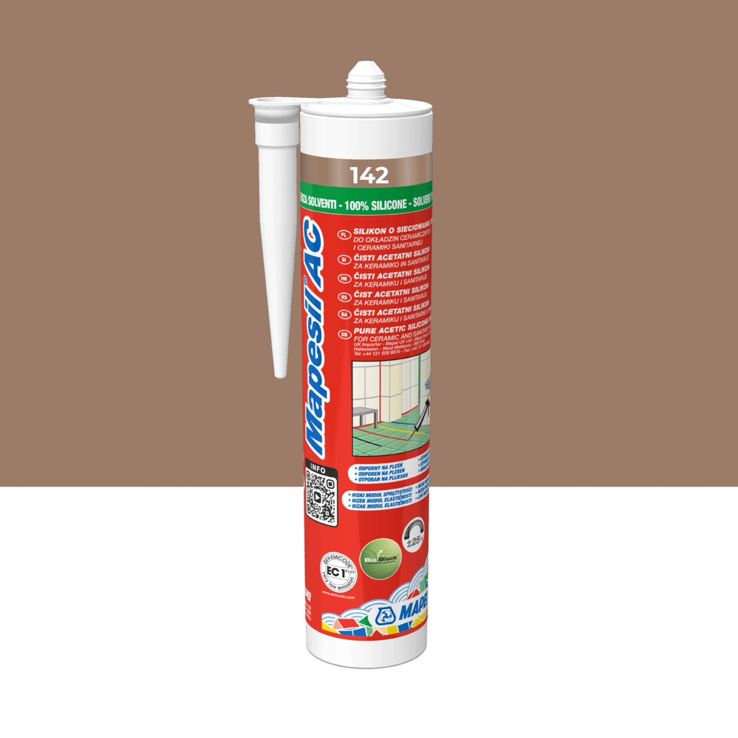 Mapei Silikon Mapesil AC 142 brąz 310 ml