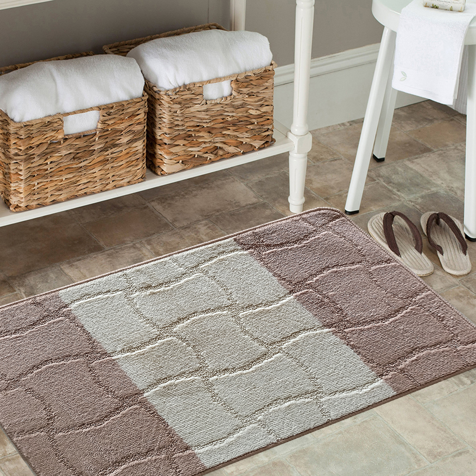 Komplet łazienkowy z wycięciem pod toaletę Montenegro Kafelki- beżowy