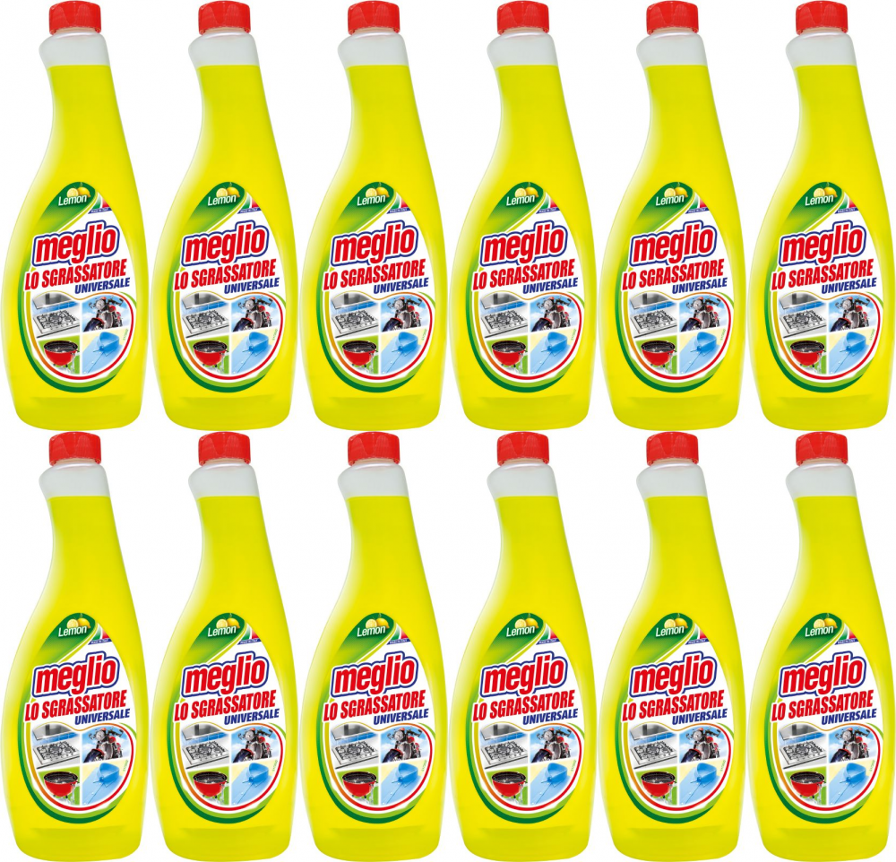 12x Płyn odtłuszczający Meglio, zapas, cytrynowy, 750ml