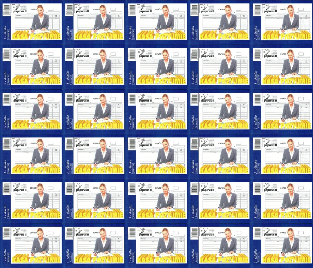 80x Druk akcydensowy Kasa przyjmie KP Papirus II typ 404, A6, oryginał+2 kopie
