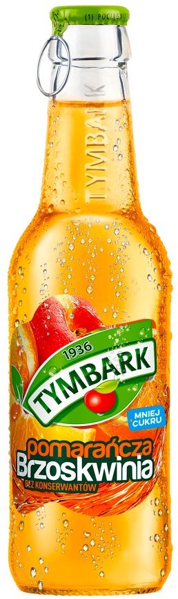 Napój pomarańcza-brzoskwinia Tymbark, butelka szklana, 0.25l