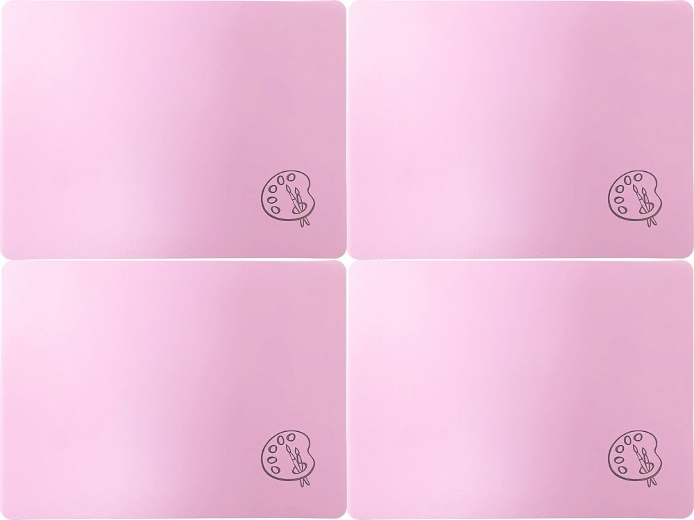 4x Podkładka do prac plastycznych Biurfol, A4, 280x380mm, pastelowy różowy