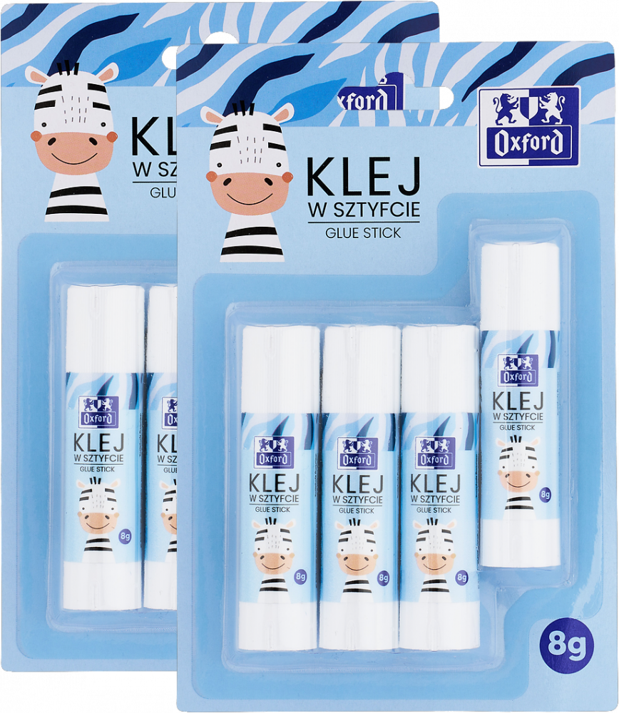 2x Klej w sztyfcie Oxford Kids, 8g, blister, 4 sztuki