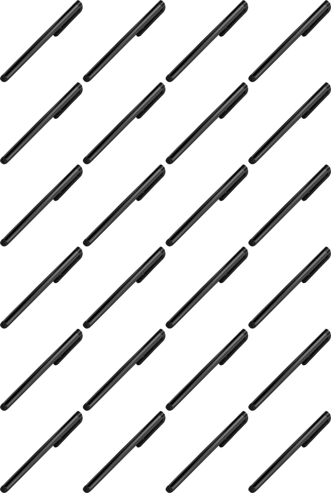 24x Rysik do tabletów i smartfonów R1, czarny