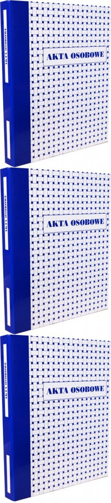3x Segregator ringowy Konfex, do akt osobowych, A4, 30mm, niebieski