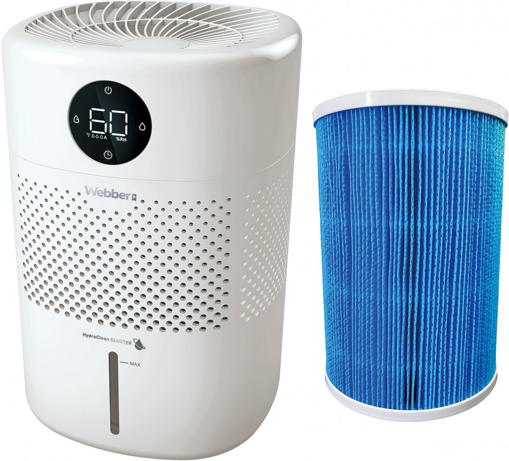 Nawilżacz ewaporacyjny Webber HH 1002, 3l, z funkcją jonizacji, biały