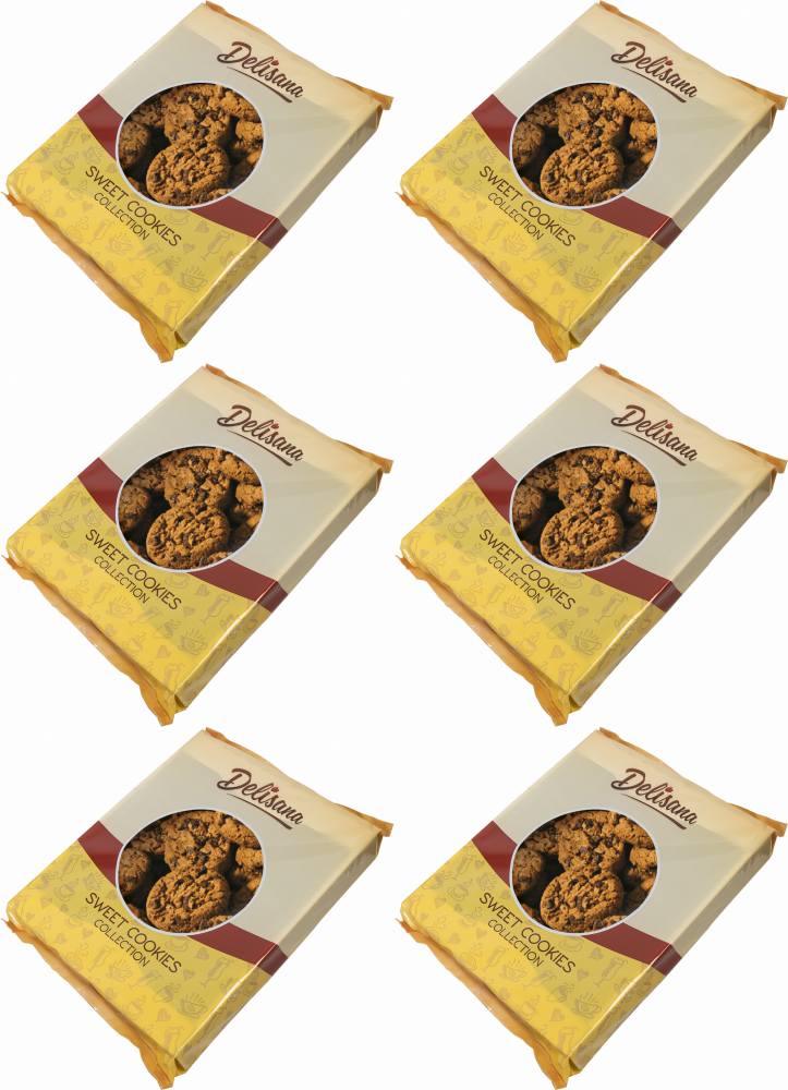 6x Ciastka Delicpol Delisana American Style, z kawałkami czekolady, 1kg