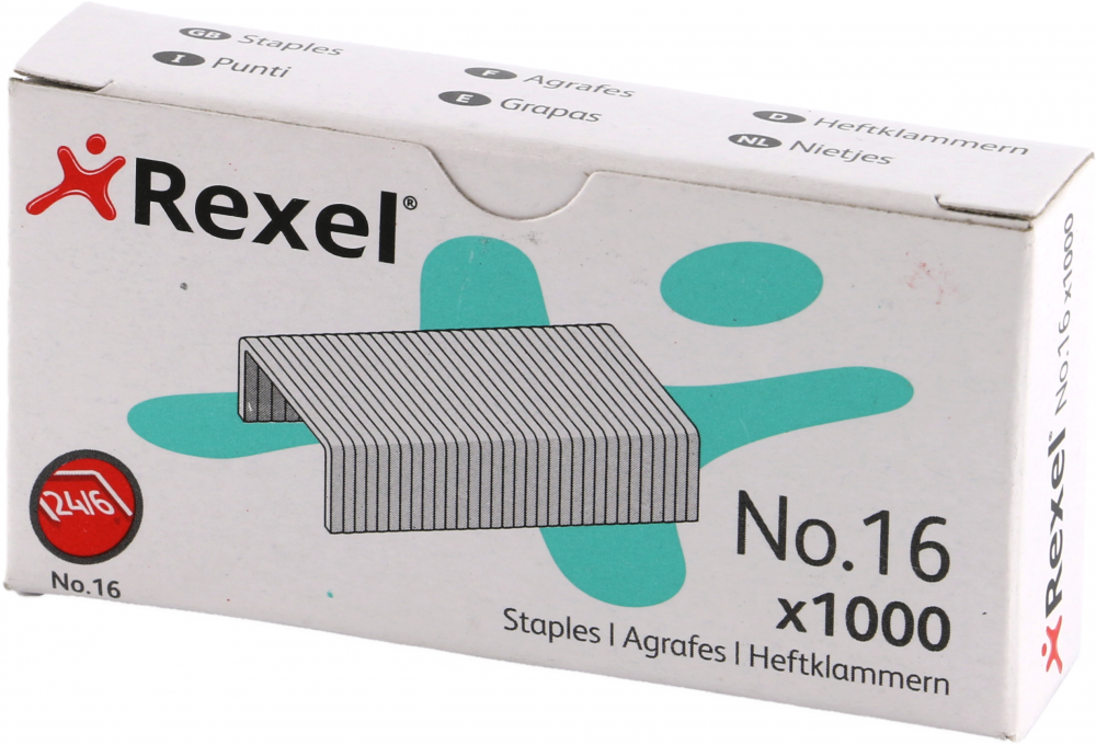 Zszywki Rexel, 24/6, 1000 sztuk, srebrny