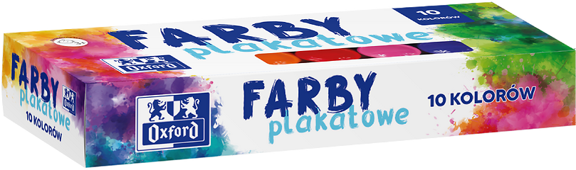 Farby plakatowe Oxford, 20ml, 10 sztuk, mix kolorów
