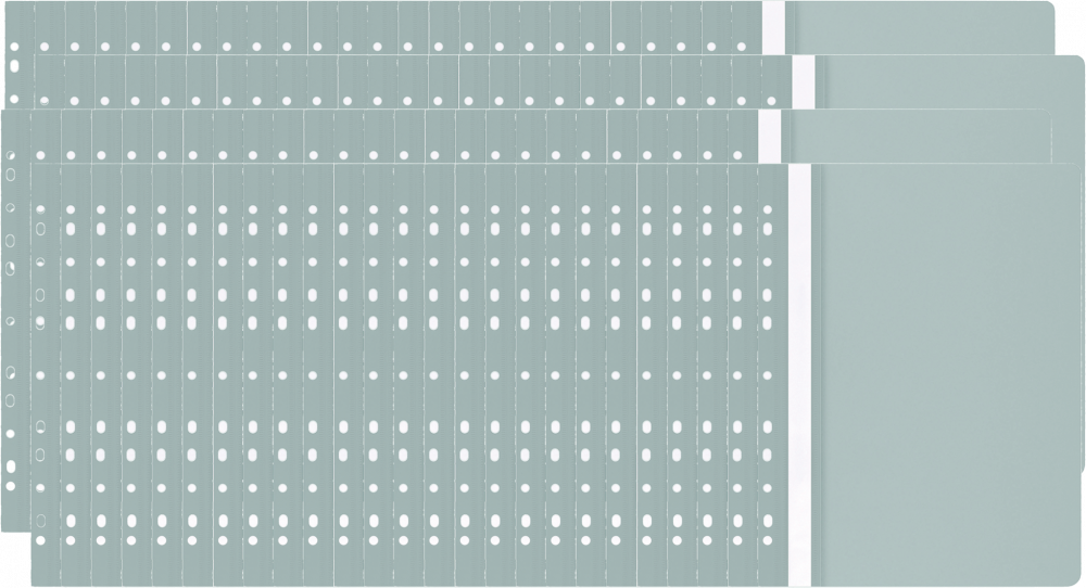 100x Skoroszyt plastikowy oczkowy Office Products, A4, do 200 kartek, szary