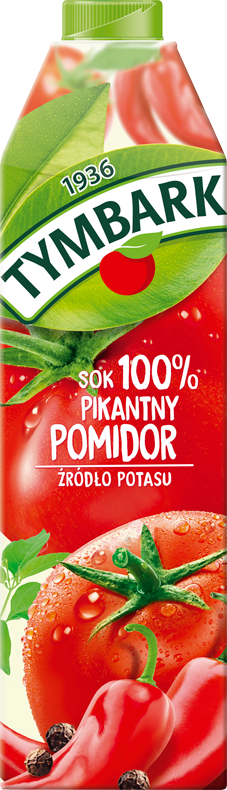 Sok pomidorowy pikantny Tymbark, karton, 1l