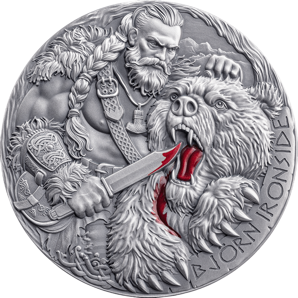 Srebrna moneta Droga do Walhalli: Björn Żelaznoboki 2025 2 uncje - wysyłka 24 h! - Mennica Skarbowa