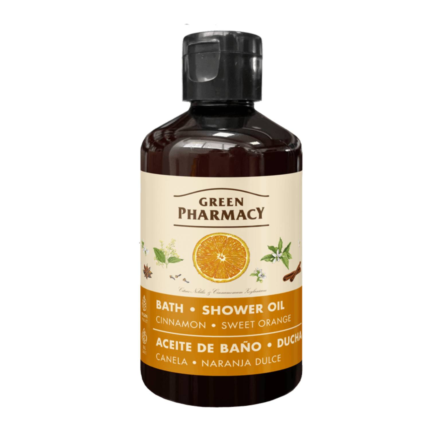 Green pharmacy - olejek do kąpieli i pod prysznic, cynamon i słodka pomarańcza, 250 ml