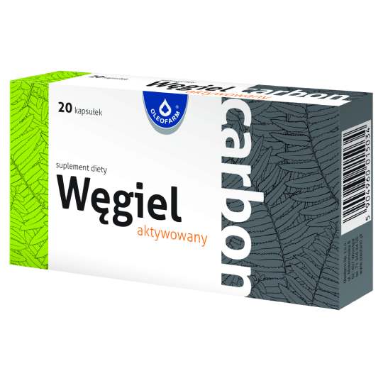 Oleofarm, węgiel aktywowany carbon, 20 kapsułek