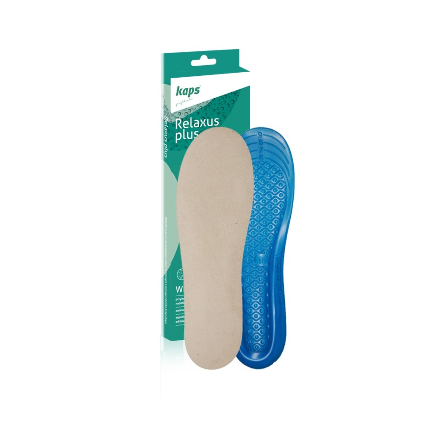 Kaps - żelowe wkładki relaxus+, damskie 35/39, 1 para