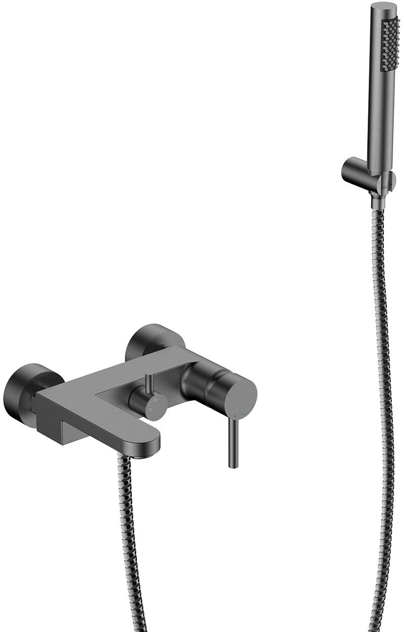 Besco Decco bateria wannowo-prysznicowa ścienna grafit BW-DS-GR