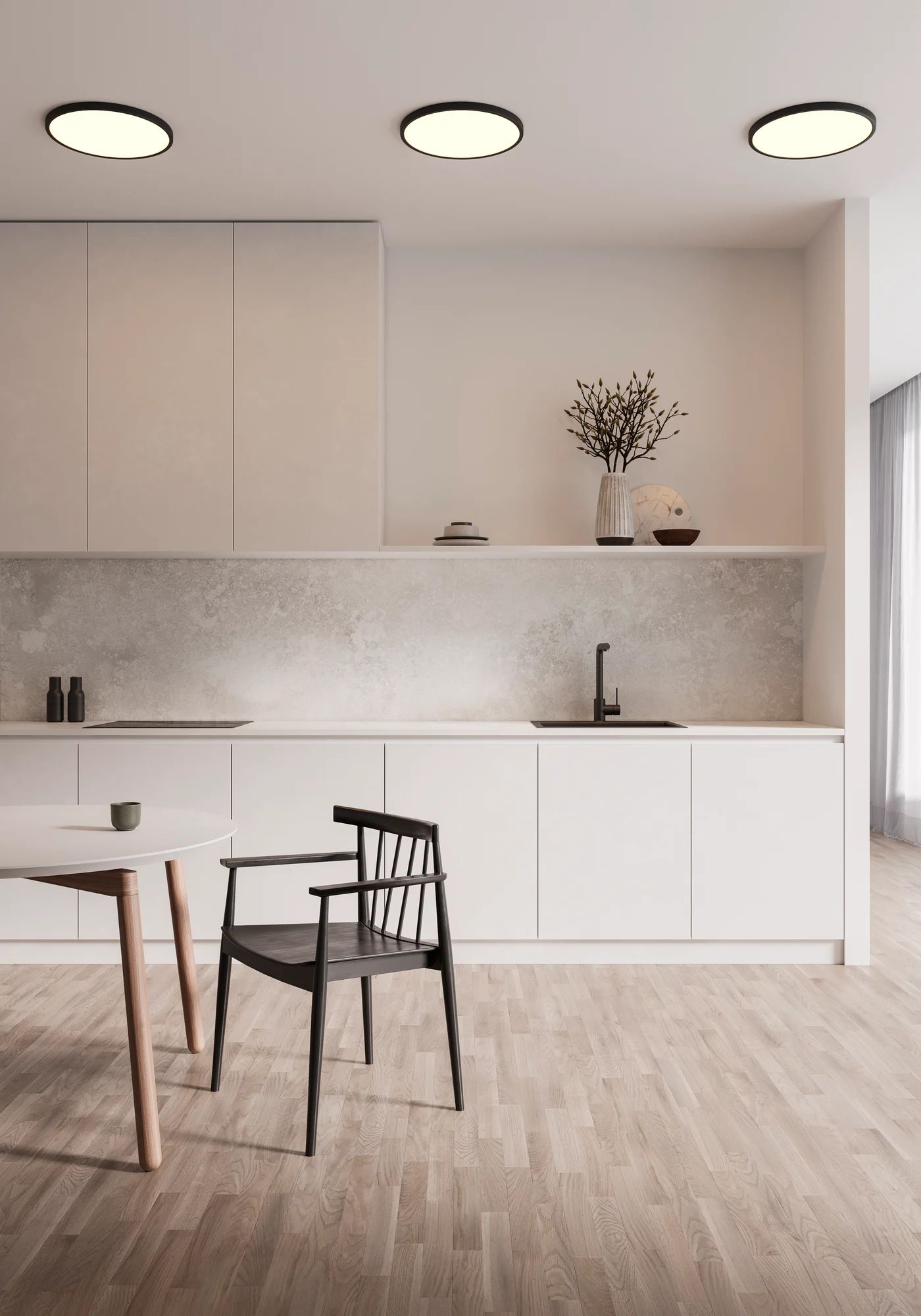 Nordlux Oja plafon 1x38W LED czarny/biały 50066103