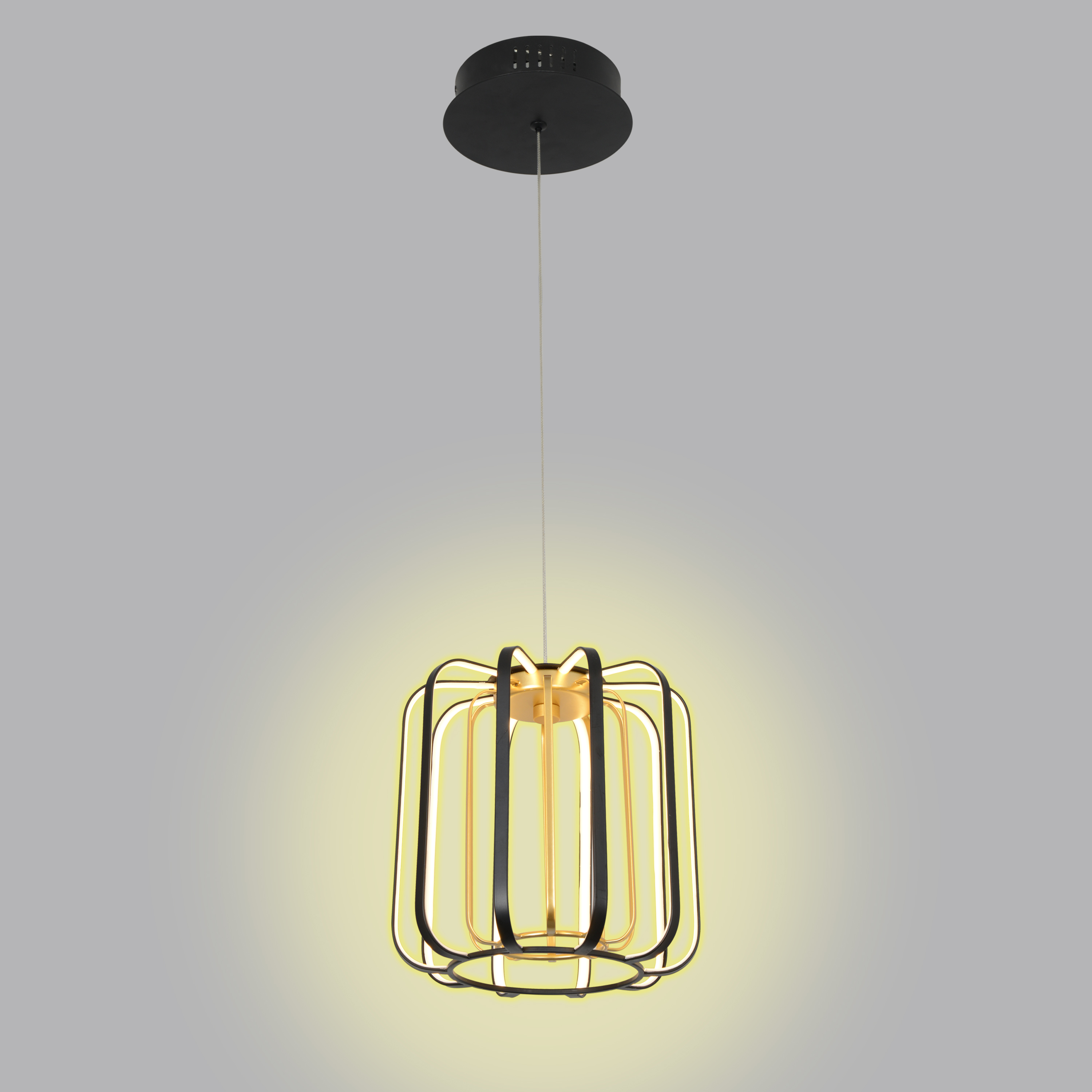 Aviano Xara lampa wisząca 1x17 W czarna-złota 6210-0110