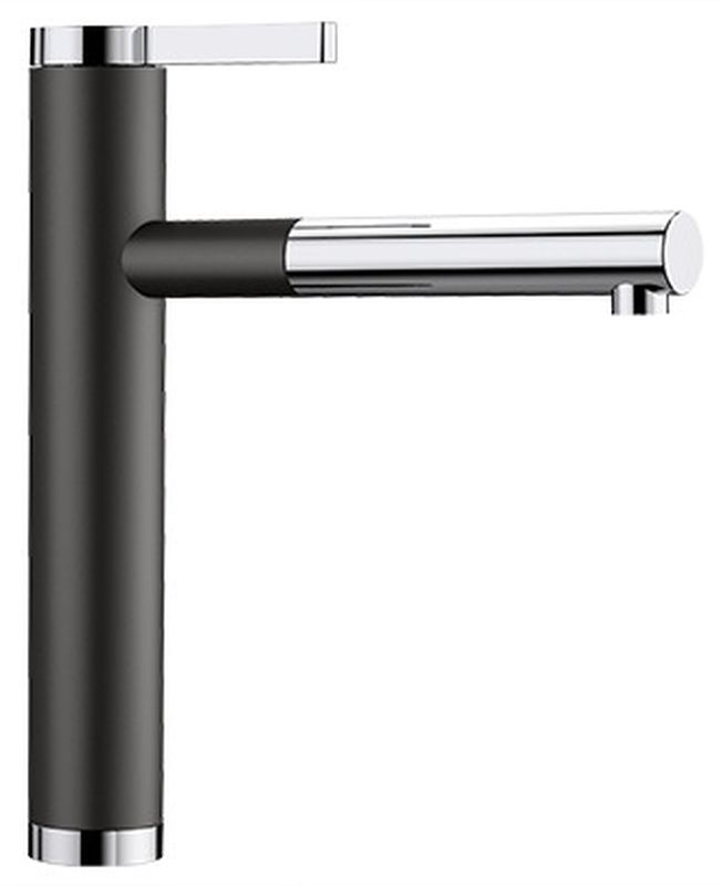 Blanco Linee-S bateria kuchenna stojąca Silgranit czarny/chrom 526171