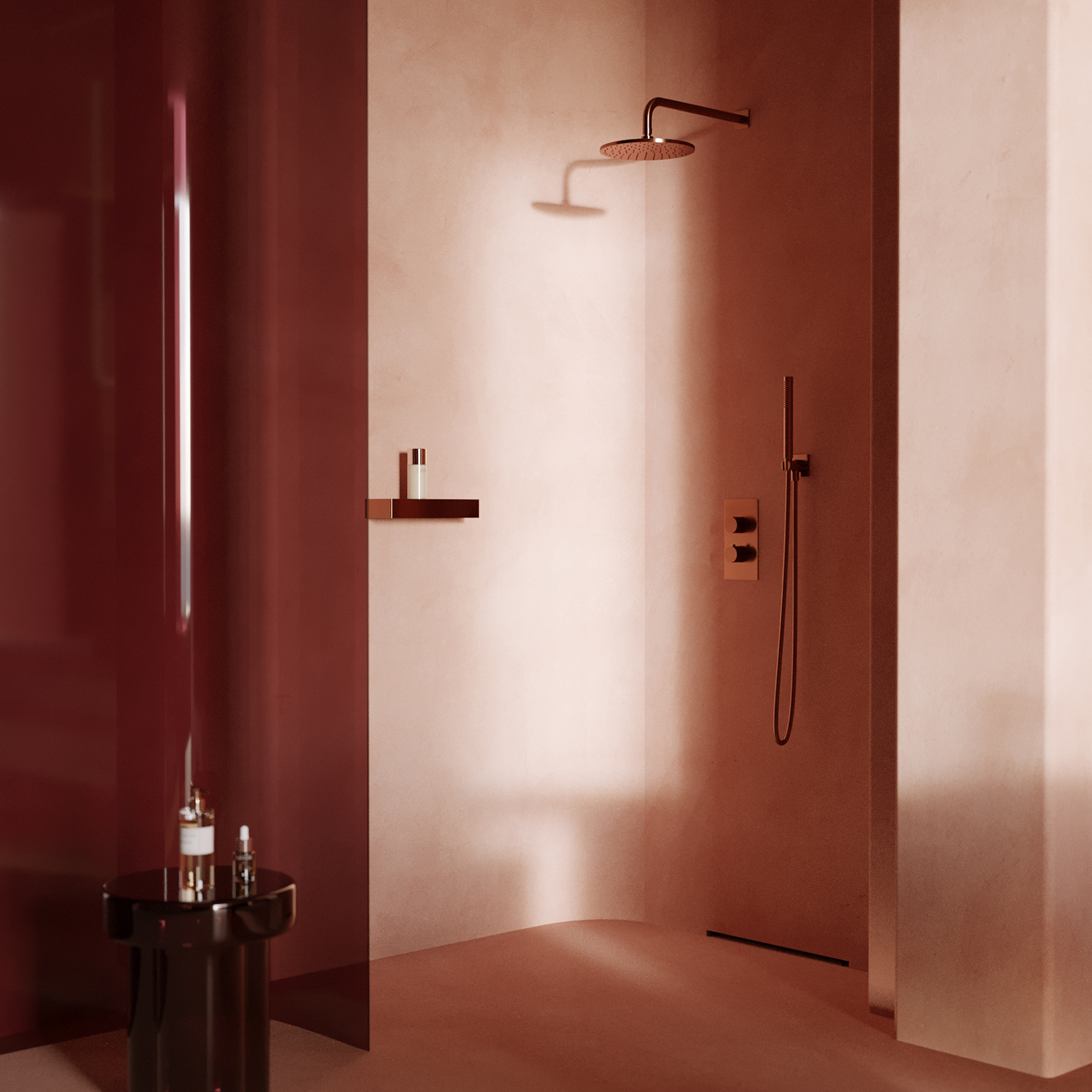 Omnires Uni koszyk łazienkowy miedź szczotkowana UN10335CPB