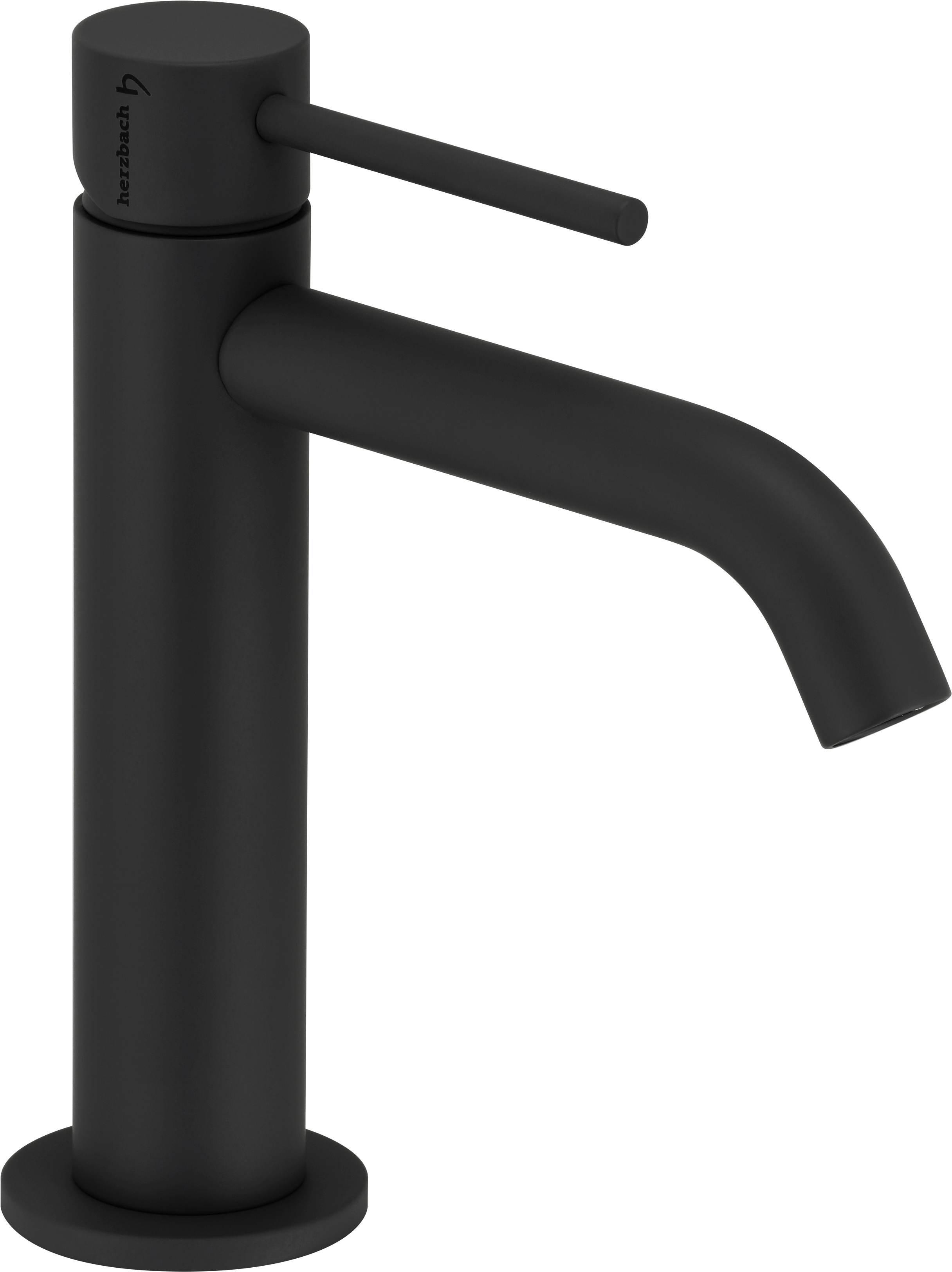 Herzbach Deep Black bateria umywalkowa stojąca czarny mat 23.203210.1.12