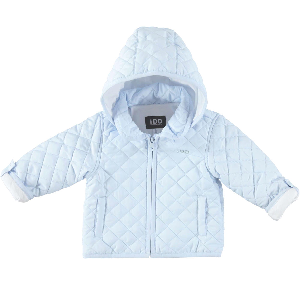 iDO W117 Pikowana biała kurtka do chrztu unisex