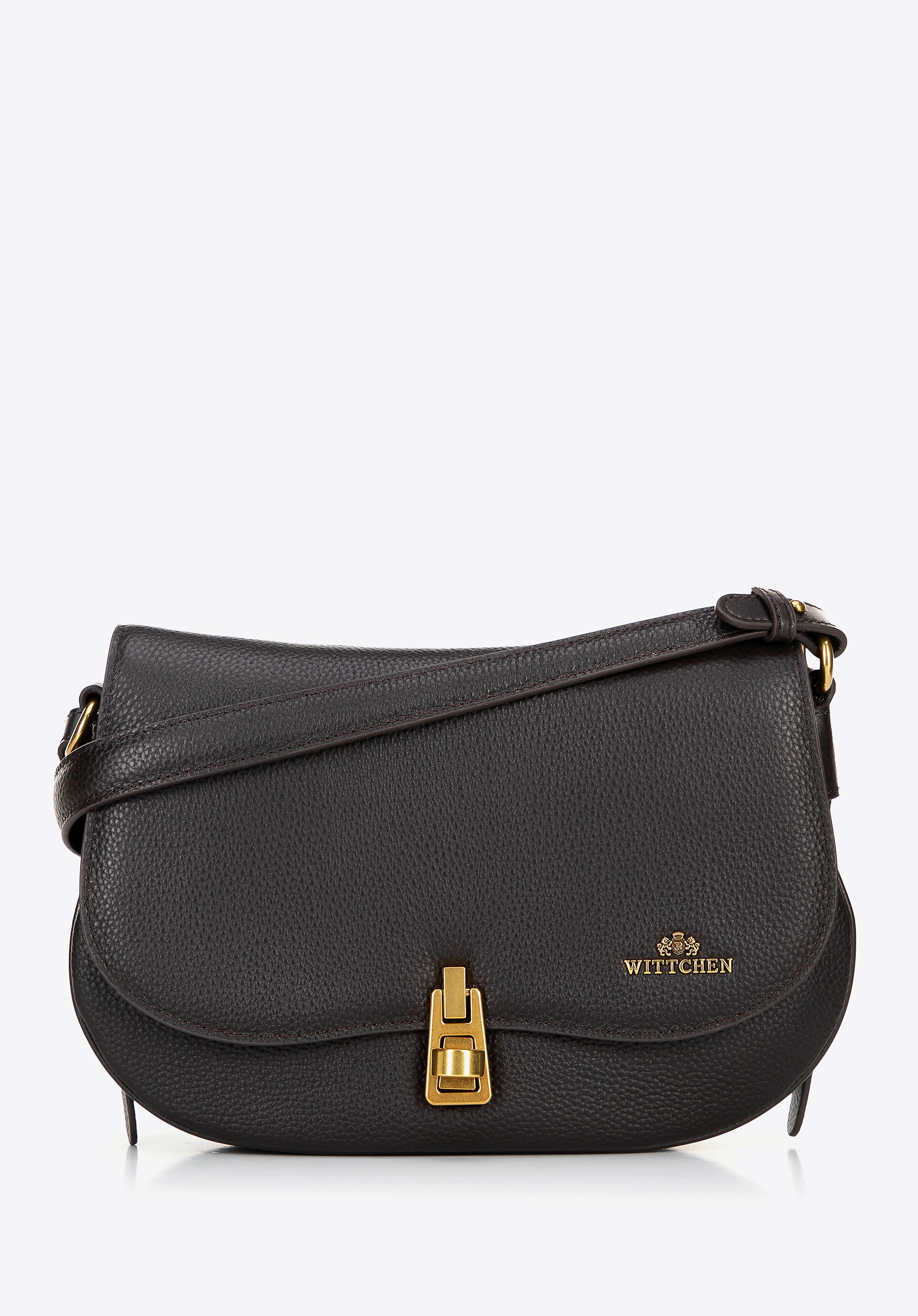 Damska torebka na ramię z naturalnej skóry ciemny brąz