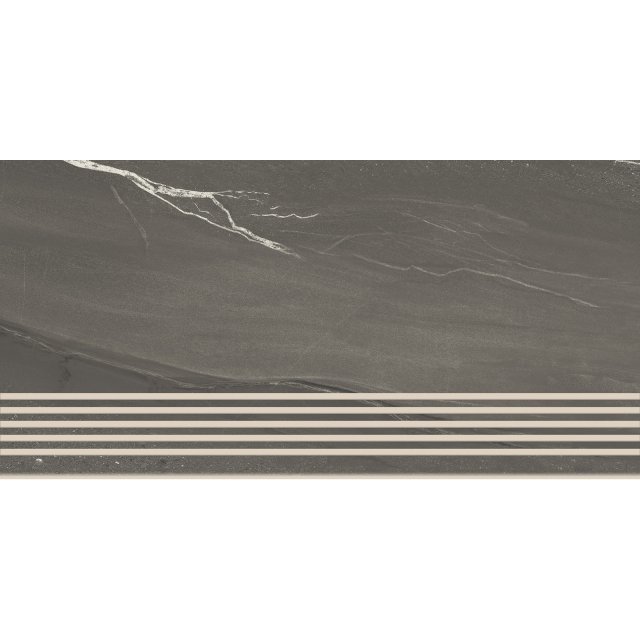 Gres szkliwiony stopnica GEMSTONE graphite lappato 29,8x59,8 gat. I