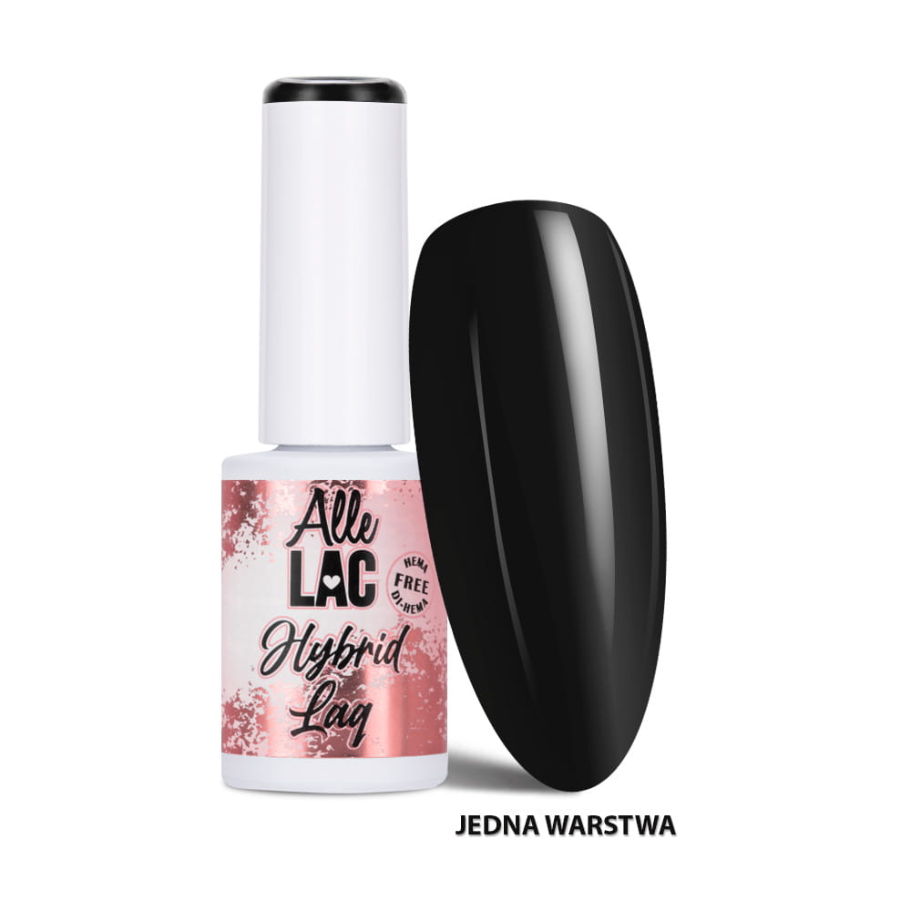 Lakier hybrydowy LED/UV Gel Polish Browns B10 Black AlleLac HEMA/Di-HEMA Free 6g