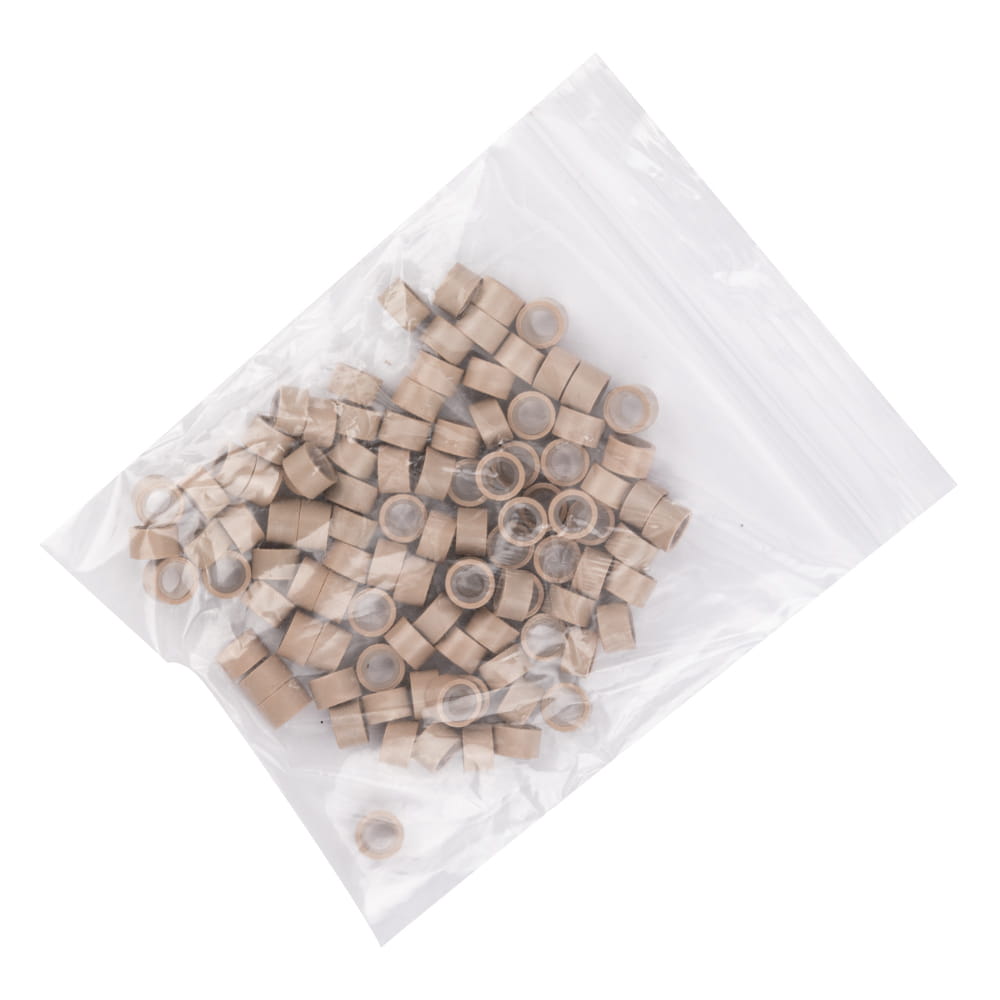 Mikroringi z silikonem do przedłużania włosów 5 mm kolor Nr 10 woreczek 100 szt