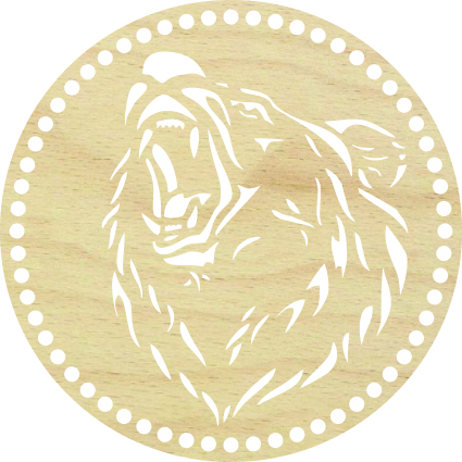 Baza dno koszyka okrągły koło do makramy niedźwiedź prezent święta 15cm, 5mm