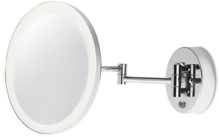 Darmowa Dostawa - Lusterko kosmetyczne 23x23 cm okrągłe z oświetleniem chrom Leds C4 Reflex 75531421K3