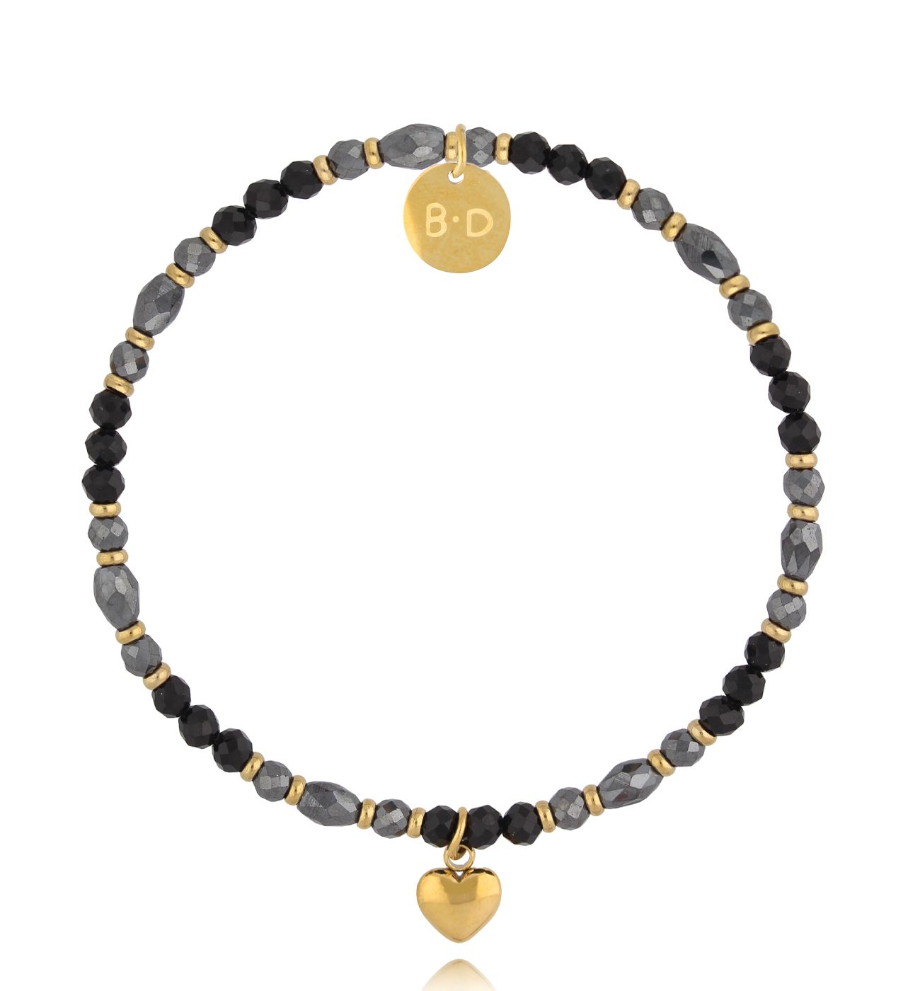 Bransoletka z turmalinami i hematytami BTW3024