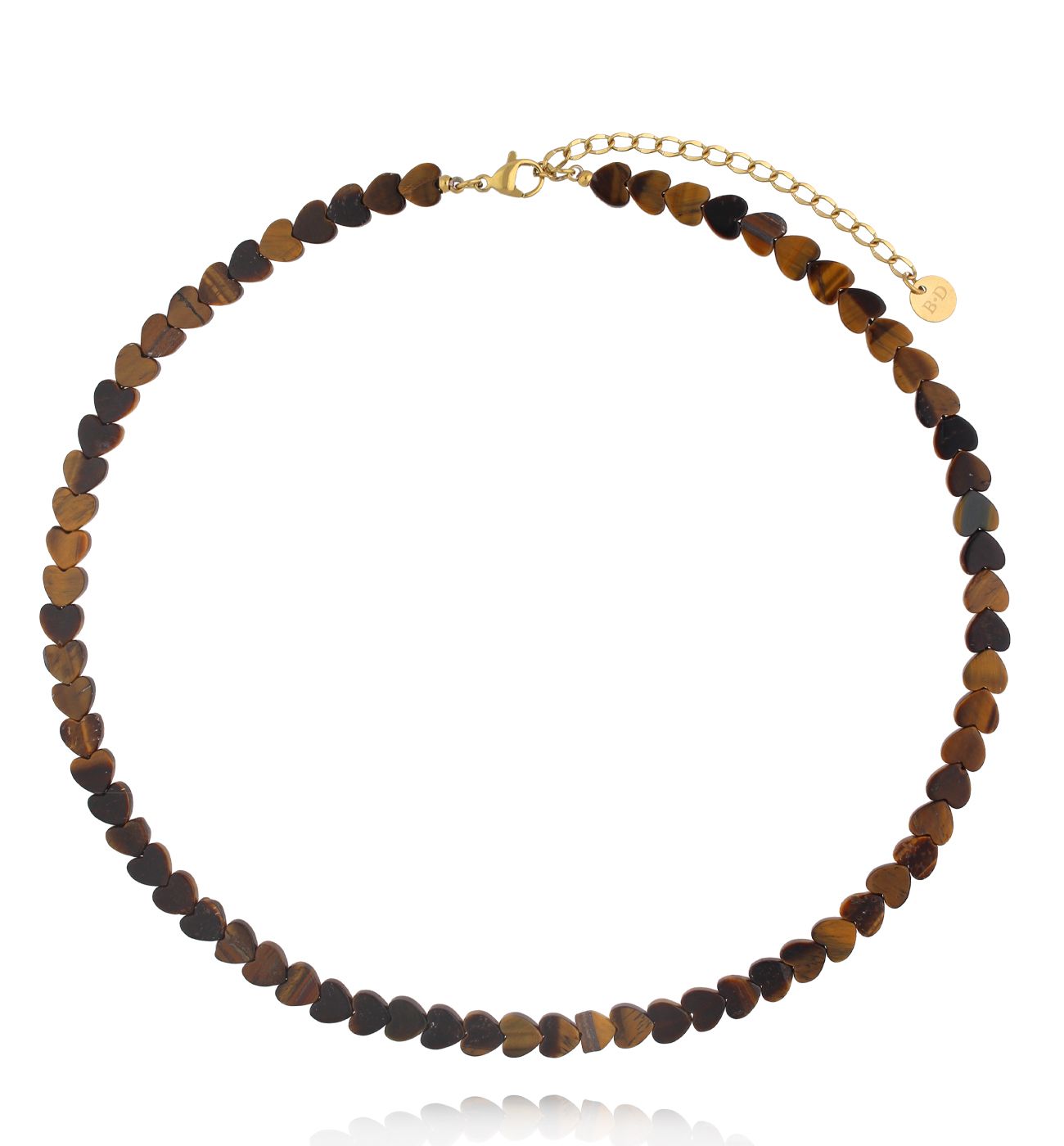 Naszyjnik z tygrysiego oka – serca - By Dziubeka