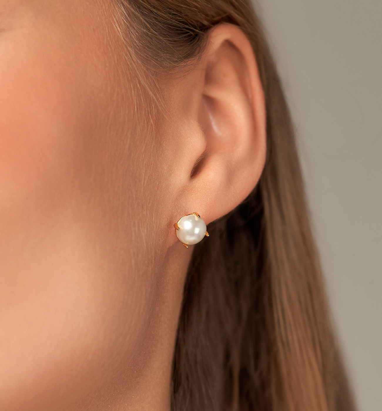 Kolczyki złote z perłą Willow KSA0758