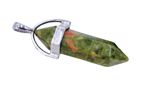 Unakit szlifowany (wisior w oprawie) 01