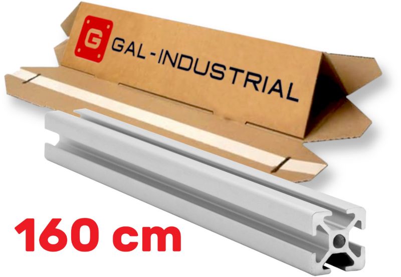 PROFIL KONSTRUKCYJNY ALUMINIOWY GAL-INDUSTRIAL 20x20 otwór 5mm DŁ. 160cm + Cięcie na wymiar 1 szt.
