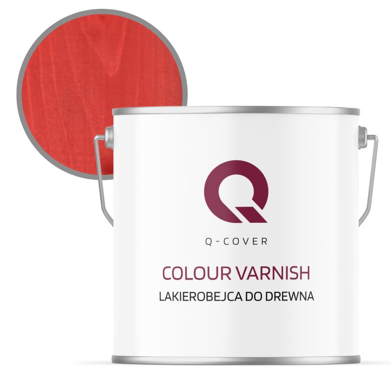 Lakierobejca do Drewna 3w1 Q-Cover Czerwony Półmat 5L