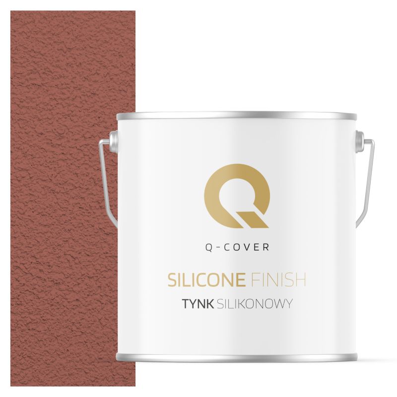 Tynk Silikonowy Elewacyjny Baranek 1.5mm Q-Cover Ceglasty F324 7KG