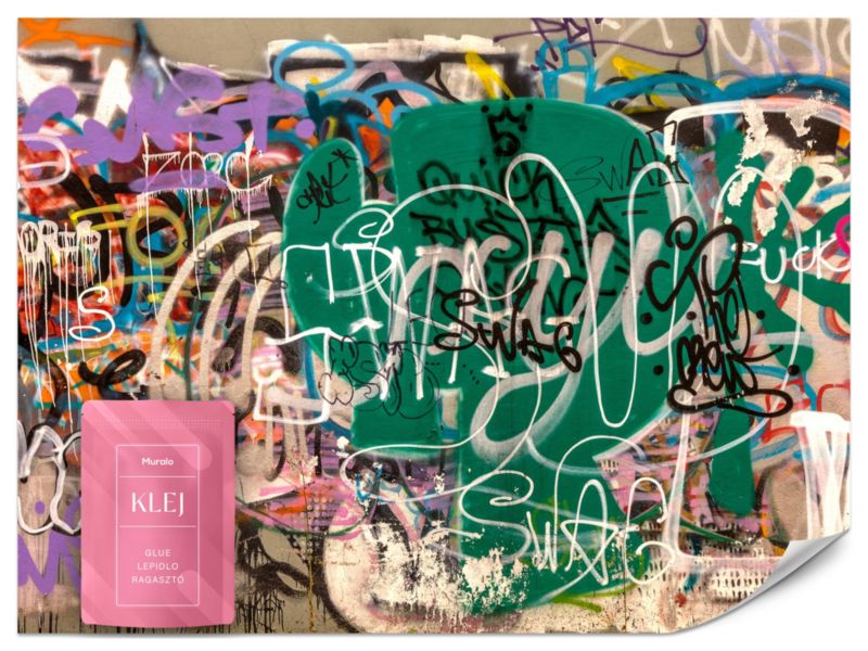 Fototapeta Muralo Sztuka Uliczna Abstrakcja 350x256 cm 1szt.