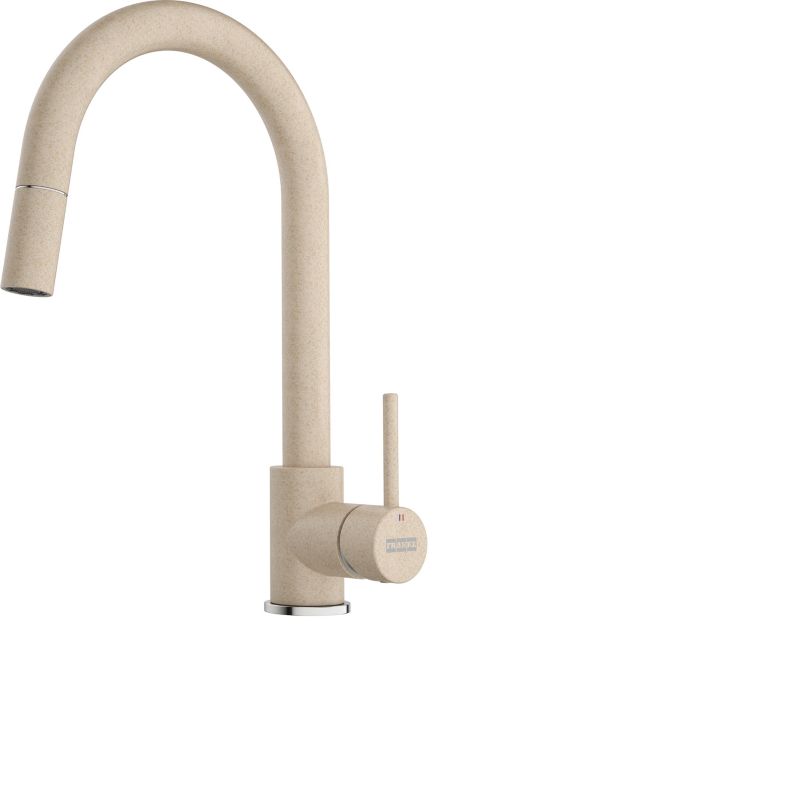 Bateria kuchenna Pola z wyciąganą wylewką 2.0 chrom / beżowa