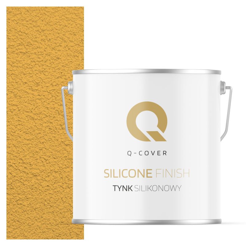 Tynk Silikonowy Elewacyjny Baranek 1.00mm Q-Cover Żółty intensywny F636 7KG