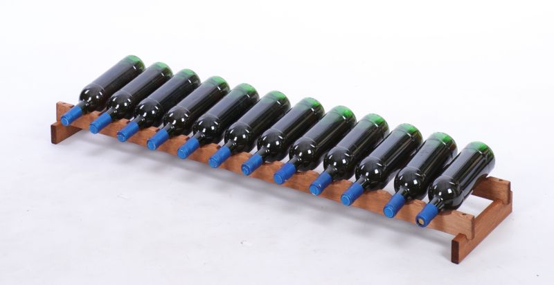 Stojak na wino MODO24 regał modułowy na butelki 1 leżnia x 12 butelek montaż bez narzędzi impregnacja brązowa 1 szt.