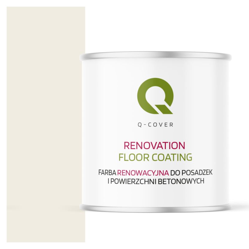 Farba Renowacyjna do Posadzek i Powierzchni Betonowych Q-Cover Biały Alpejski RAL9010 Mat 2.5L