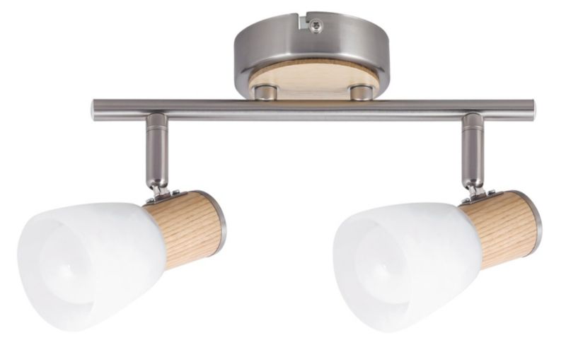 Spot sufitowy Rabalux Gavin chrom satynowany-biały 2 x E14 x 40W IP20 wym: 17,5 x 25,5 x 9 cm - 1 szt.